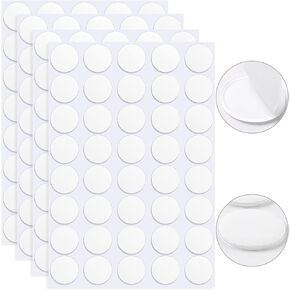 JANYUN 1500 Pcs Double Sided Sticky Dots Removable Round Putty Clear Double Sided Tape for Crafts No Trace Sticky Tack Adhesive Tape (20 mm)