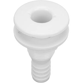 KIMISS Thru Hull Fitting, 3/4 Through Hull Fitting Thru-Hull Connector Fitting ABS Thru Hull Fittings for Boats (Black)