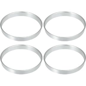 ACROPIX 73.1mm to 71.6mm Universal Car Hub Centric Rings Silver Tone - Pack of 4