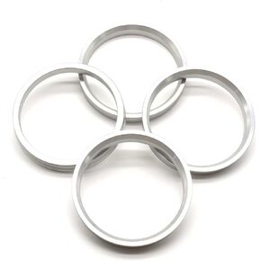 73.1mm OD to 64.1mm ID Hub Centric Rings, Silver Aluminum Hubcentric Rings Compatible with Many Acura Honda Sterling, Pack of 4