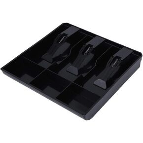 Cash Register Drawer Insert Tray- Cash Money Tray,Portable Currency Till Replacement Money Organizer Storage Box (3 Bill/3 Coin)