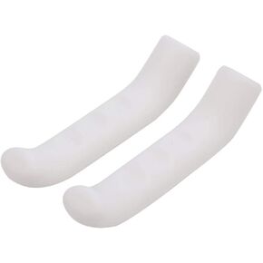 Bicycle Brake Lever Cover, Bike Brake Lever Protector Silicone Cycling Grips Accessory(White)