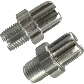 Caden Cycles Silver Bicycle Brake Barrel Aluminum Adjusters 10mm Oversized Version Pair