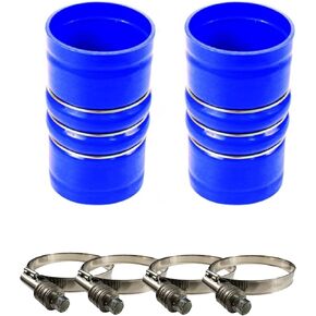 TORQUE 2PCS Silicone CAC Charge Air Cooler Hump Hose Boot Set 3 1/2" x 6 3/8" w/Constant Tension Clamps Set, 3.5 inch ID Turbo, Air Intake and Intercooler Hose Kit Replaces 20550690 for Volvo & Mack