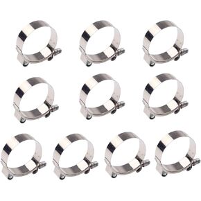 10Pcs T-Bolt Clamps Turbo Intake Intercooler Hose Clamp Stainless Steel 38-43mm(1.5"-1.69")