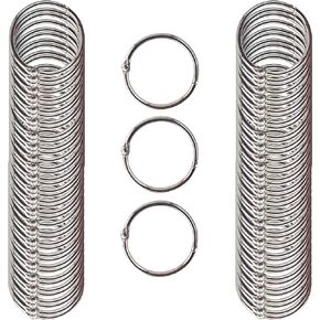 Clipco Book Rings Medium 1.5-Inch Nickel Plated (100-Pack)