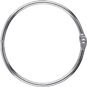 2 Inch (25 Pack) Loose Leaf Binder Rings, Office Book Rings, Nickel Plated Steel Loose Leaf Rings, Keychain Key Rings, Metal Book Rings, Silver, for School, Home, Office