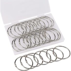 MyArTool 1 Inch Loose Leaf Binder Rings, 100PCS Nickel Plated Steel Book Rings for Index Cards, Keychain, Notebook, Reports, Loose Leaf Paper, Photo Albums