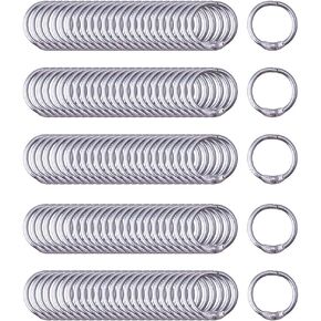 حلقات Antner Binder مقاس 0.75 بوصة حلقات كتب معدنية مطلية بالنيكل حلقات فضفاضة من أوراق الشجر حلقات مفاتيح حلقات ورقية لبطاقات الفهرسة وحلقات بطاقات فلاش للمدرسة والمكتب والمنزل، 120 حزمة in Kuwait