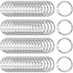 Antner Binder Rings 0.75 Inch Nickel Plated Metal Book Rings Loose Leaf Binder Rings Key Rings Notebook Paper Rings for Index Cards Flash Cards Rings for School Office Home, 120 Pack