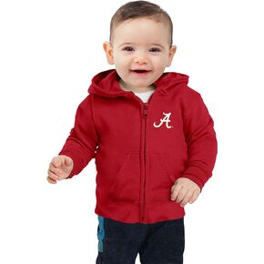 Little King NCAA Boys/Girls Infant Full Zip Cotton Fleece Hoodie Sweatshirt with Embroidered Team Logo