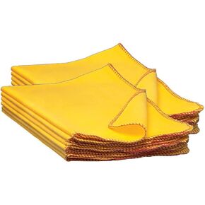 Buffalo Industries (60235) 13" x 24" 100% Cotton Fully Hemmed Yellow Flannel Dust Cloths, Pack of 12, Won't Scratch Fine surfaces, Great for Automotive, Polishing, Cleaning, Machine Washable