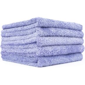 The Rag Company - Eagle Edgeless 350 (5-Pack) Professional Korean 70/30 Blend Super Plush Microfiber Detailing Towels, 350GSM, 16in x 16in, Lavender in Kuwait