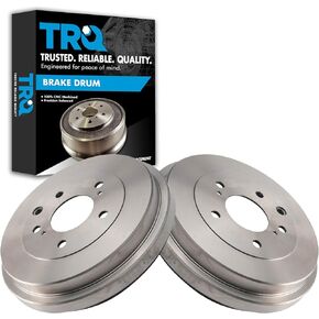 TRQ Rear Brake Drum Pair LH Driver & RH Passenger Sides for Nissan Sentra