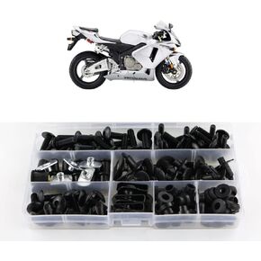 Xitomer Fairing Bolts Kits, Fit for CBR600RR 2003 2004 2005, Mounting Kits Washers/Nuts/Fastenings/Clips/Grommets (Matte Black)