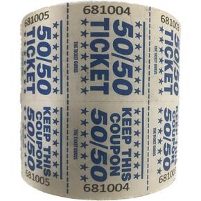 50/50 Marquee Raffle Tickets - 1000/Roll Easy Read Series (Easy Read Blue)