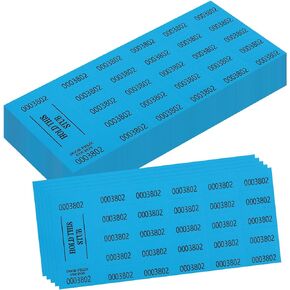 200 Pieces Basket Tickets Auction Chinese Ticket Raffle Tickets Sheets Blue 4"×9" 200 Numbers for Drink Door Prize Fundraiser Silent Carnival Penny Auction Events (200)