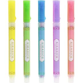 Zebra Glitter Highlighter, Kirarich, 5 Color Set (4901681512102)