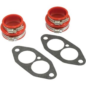 Dual Port Intake Installation Kit, Urethane, Red Boots, Compatible with Dune Buggy