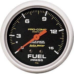Auto Meter 5411 Pro-Comp Liquid-Filled Mechanical Fuel Pressure Gauge