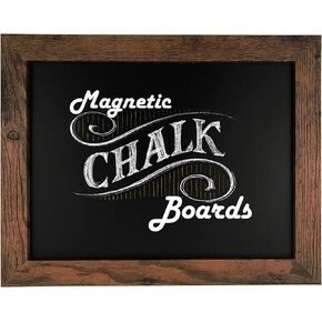 Loddie Doddie Large Magnetic Chalkboard - 24" x 36" Rustic Frame, Kitchen & Home Decor - Easy-to-Erase, Hanging Black Chalkboard for Wall