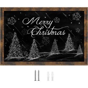 Magnetic Surface Chalkboard, 8.7" * 12.6", Vintage White Wood Frame，Wall Black Board to Use at Home, Office, and Restaurant Sign，Chalkboard-WH2232-US