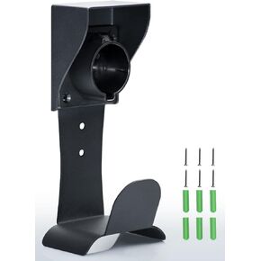 EV Charger Holder Wall Mount J1772 Holder, No Cable Cutting, Outdoor/Indoor, EV Cable Holder and Electric Car Plug Nozzle Holster Dock Combination for SAE J1772 Connector