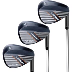 POSSOT 3 PCS Wedge Set or Individual Golf Wedges, Available in 52° Gap Wedge, 56° Sand Wedge and 60° Lob Wedge for Man and Woman Right Hand, Deeper Grooves for Mixer Spin