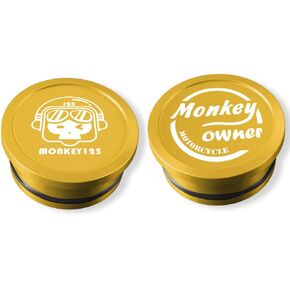 2Pcs Frame Caps Machined Aluminum-Laser Marking Compatible for Honda Monkey 125 Z125 (2018-2024), Frame Tube Hole Plugs, Motorcycle Dust Cap Badge Emblem, Red