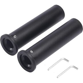 LAVVON Olympic Adapter Sleeve (2 PCS), Converts 1" Standard Weight Plate Posts to 2" Olympic Weight Plate Posts, Suitable for 1" Standard Barbell Bars, Heavy Duty Nylon and Removable end Cap