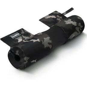Barbell Pad Built-in Velcro Straps and Anti-slide Design for Hip Thrusts, Squats and Lunges, Neck & Shoulder Protective Pad - Fits Standard and Olympic Bars