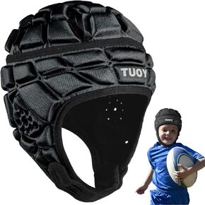 Rugby Helmet - Soft Padded Headgear 7v7 Flag Football Headguard Soccer Head Protection Protective Soft Helmet Football for Youth & Adult