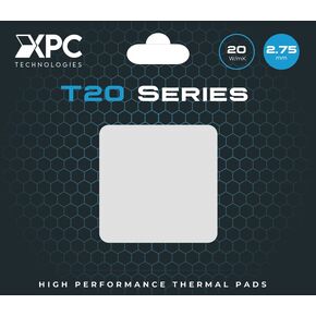 XPC High Performance 20W/mK Thermal Pad T20 Series, 100 x 100mm, White, 0.5mm to 3.5mm Thickness, Non-Conductive for GPU, Electronics, Computer Parts (1.00mm)