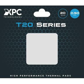 XPC High Performance 20W/mK Thermal Pad T20 Series, 100 x 100mm, White, 0.5mm to 3.5mm Thickness, Non-Conductive for GPU, Electronics, Computer Parts (2.25mm) in Kuwait
