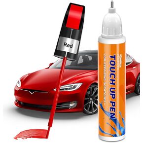 قلم إصلاح خدوش السيارة من بوكارتيفك، إصلاح فعال لخدوش طلاء السيارة، مزيل خدوش السيارة الفاخر للخدوش العميقة، مطابقة دقيقة لألوان طلاء السيارات، يستخدم أيضًا لإصلاح خدوش الحواف (أحمر) in Kuwait