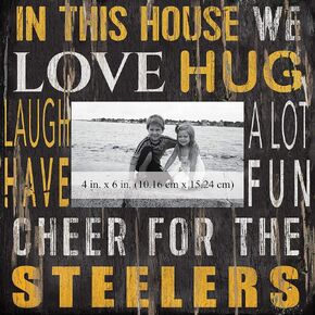 Fan Creations House Frame Pittsburgh Steelers 10x10, Multicolored
