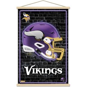 Trends International NFL Minnesota Vikings - Neon Helmet 23 Wall Poster, 22.375" x 34", Premium Unframed Version