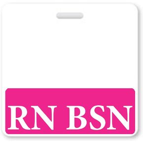 RN BSN Badge Buddy - Horizontal - Heavy Duty Spill Proof & Tear Resistant Cards - 2 Sided - Quick Role Identifier ID Buddy for BSN Registered Nurses - USA Printed by Specialist ID (1 Single, Blue)