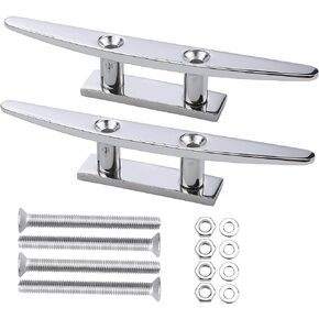 MX Boat Cleats Stainless Steel Marine Dock Cleats Heavy Duty Mooring Accessories 2PCS