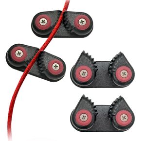 4 PCS Cam Cleats Marine Aluminum Anchor Rope Lock for Sailboat Canoe Sailing Quick Fix Boat Cleat Accessories Plastic Aluminum Alloy