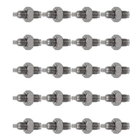 20 Set Aluminum Alloy Valve Adjusting Screws with Nuts Kits for CG125 Motorbikes 1996-2023
