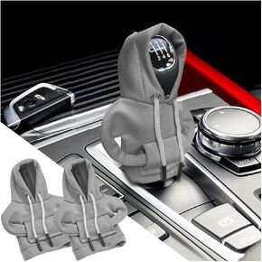 BELOMI Car Gear Shift Cover, Fashionable Hoodie Automotive Gear Shift Knob Protector, Mini Sweater Shirt Gear Shift Knob Cover, Universal Car Decor Accessories (Black)