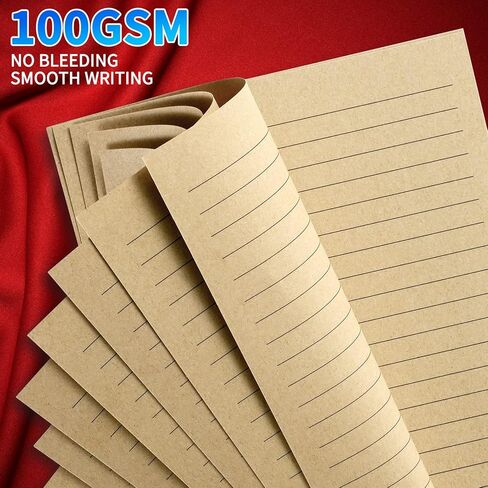 A5 Lined Vintage Refillable Paper, Retro A5 Binder Refills Paper for 6-Ring Binders Planner Traveller Journal Notebook Dairy, 8mm Ruled Filler Paper, 80 Sheets 160 Pages, Lined in Kuwait