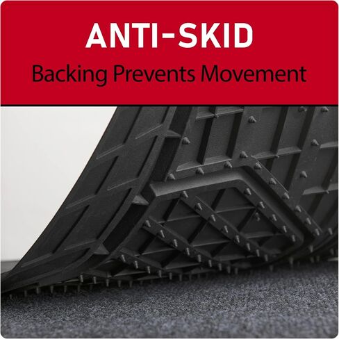 Dickies 3-Piece Floor Automotive Mats, Heavy-Duty Rubber Liners, All-Weather Auto Protection, Anti-Slip Design, All-Season Trim-to-Fit Custom, for Vehicles, Cars, Trucks, SUVs (Black/Red) in Saudi Arabia