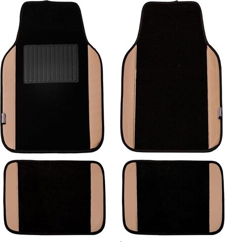 FH Group Car Floor Mats - Carpet Floor Mats for Cars, Universal Fit Automotive Floor Mats, All Purpose Car Floor Mats, Carpet Protector Mat for Most Sedan, SUV, Truck Floor Mats Beige in Saudi Arabia