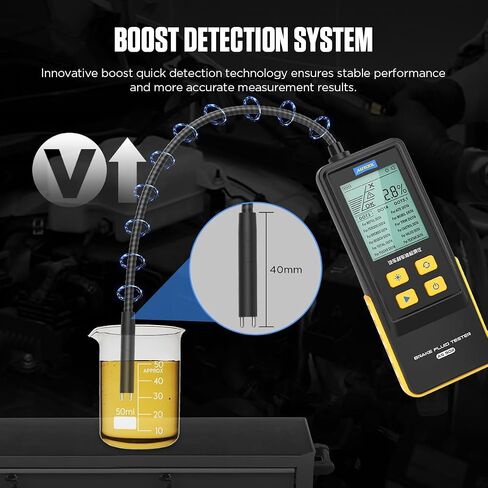Brake Fluid Tester, Automotive Brake Fluid Content Detector, Vehicle Brake Diagnostic Testing Tool, Brake Fluid Liquid Tester Oil Moisture Tester Analyzer Meter for DOT3 DOT4 DOT5.1 in Saudi Arabia