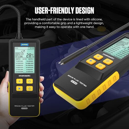 Brake Fluid Tester, Automotive Brake Fluid Content Detector, Vehicle Brake Diagnostic Testing Tool, Brake Fluid Liquid Tester Oil Moisture Tester Analyzer Meter for DOT3 DOT4 DOT5.1 in Saudi Arabia