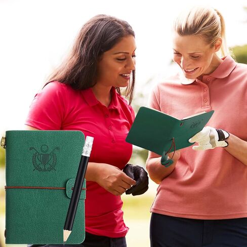 Yexiya كتاب بطاقة الأداء للجولف مع قلم رصاص للجولف، مجلة جولف جلدية، دفتر جولف سجل كتاب الجيب، كتاب نقاط الجولف، هدايا الجولف للرجال، لاعبي الغولف والرياضة وإكسسوارات نادي الجولف في الهواء الطلق in Kuwait
