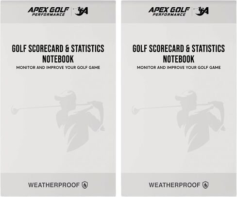 (2 Pack) Waterproof Golf Yardage Book with Golf scorecard Book 30 Rounds per Golf Notepad Golf Journal, Golf Log Book, Golf Notebook, Golf Yardage Book Cover Golf Score Book Golf Notebook Back Pocket in Kuwait