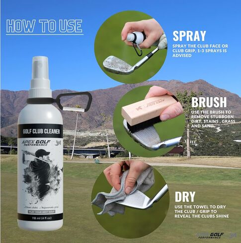 Golf Club Cleaner with Golf Club Brush Golf Cleaning Kit Golf Club Brush Groove Cleaner/Golf Club Cleaner Brush. Golf Iron Cleaner/Club Cleaner - Golf Stocking Stuffers, Golf Eraser in Kuwait